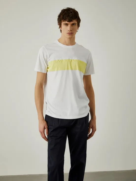 100% cotton t-shirt with contrast hem