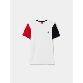 100% cotton T-shirt with contrasting sleeves