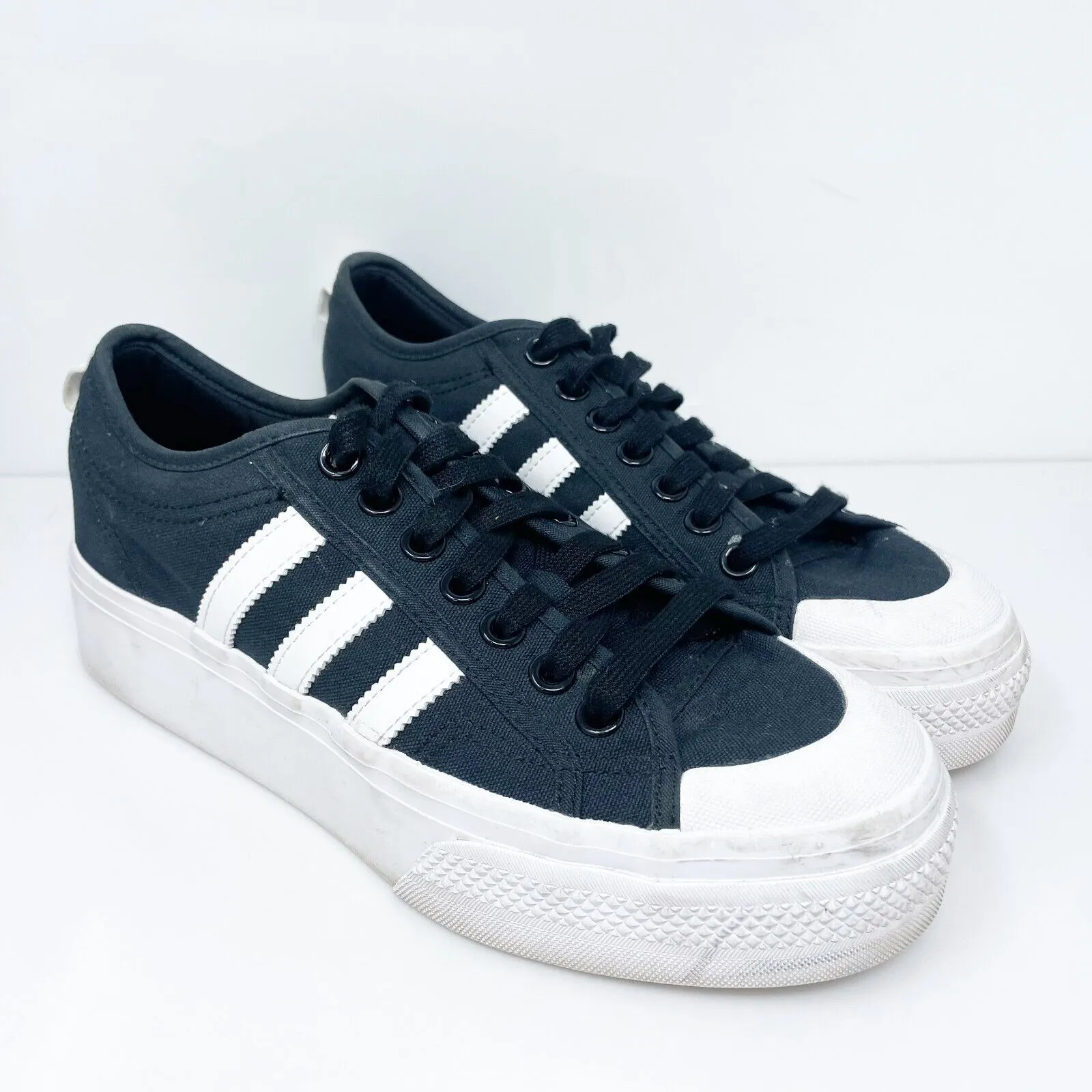 Adidas Womens Nizza Platform FV5321 Black Casual Shoes Sneakers Size 9