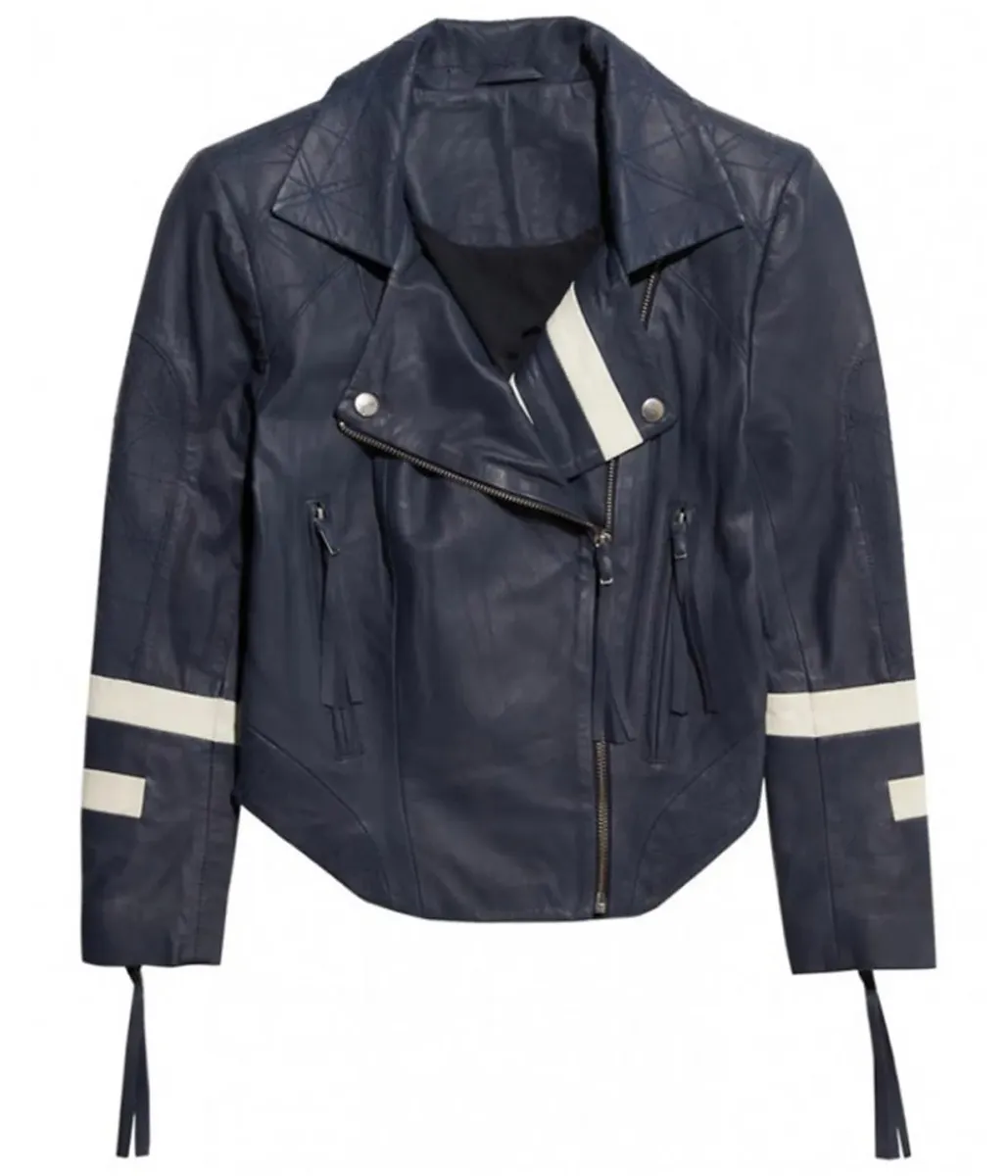 Agents of Shield Chloe Bennet Blue Leather Jacket