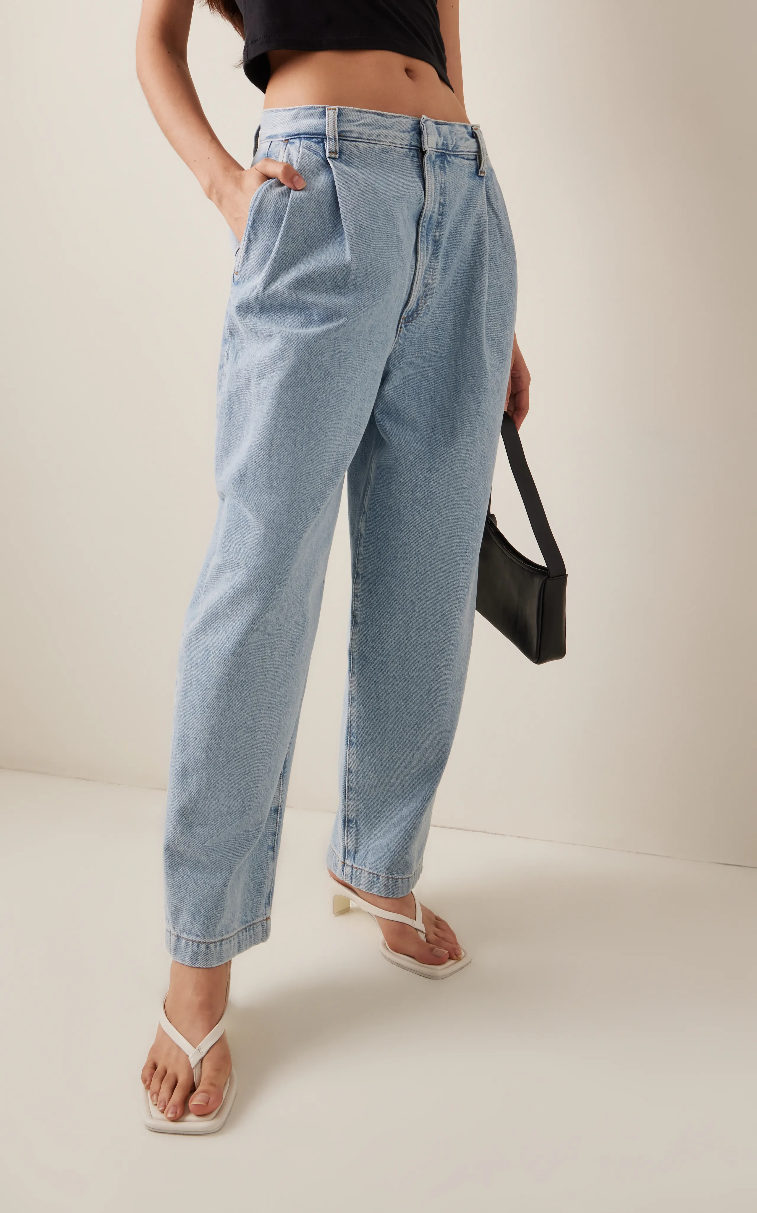 Agolde Becker Rigid High-Rise Tapered-Leg Jeans