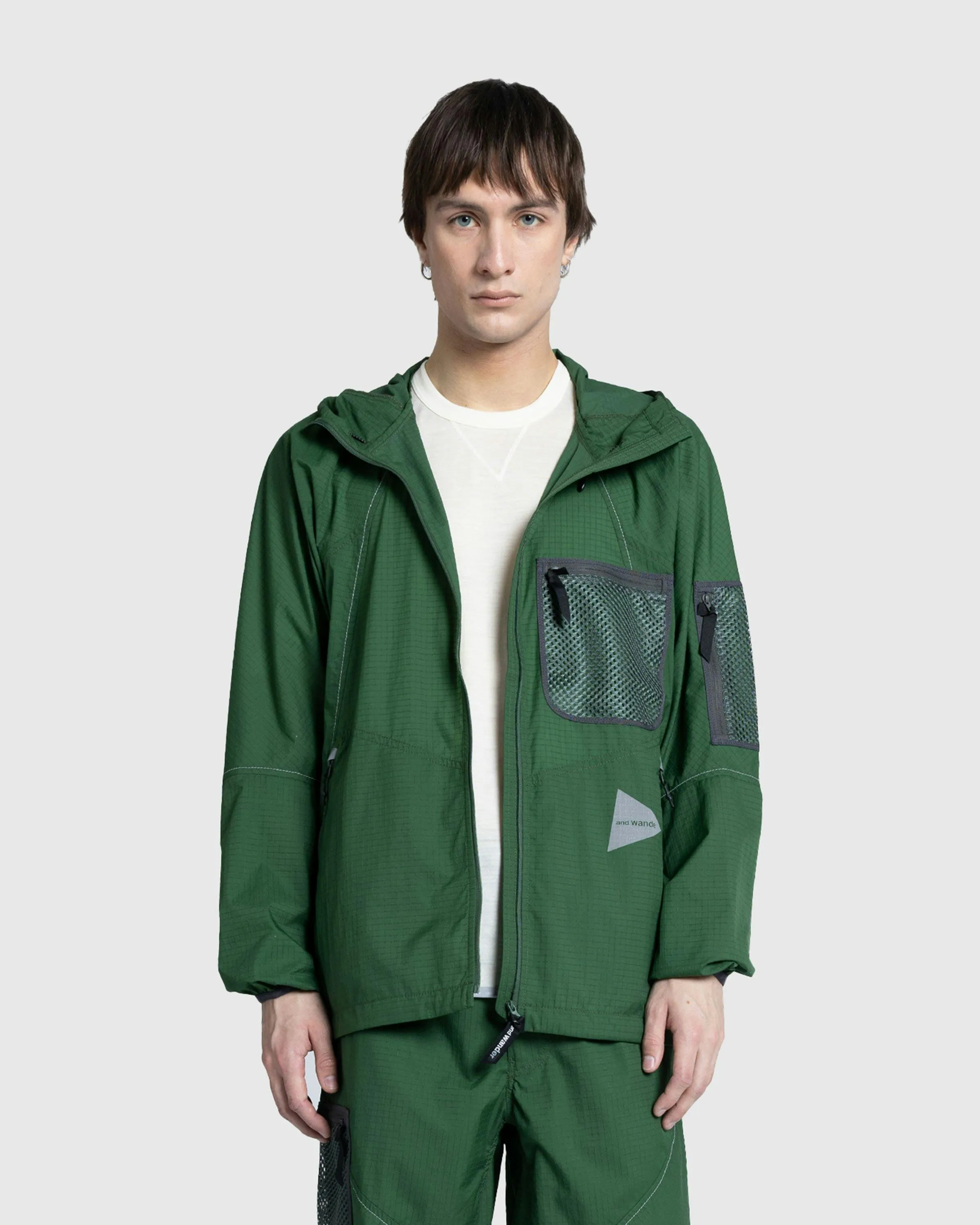 And Wander – Breath Rip Hoodie Green | Highsnobiety Shop