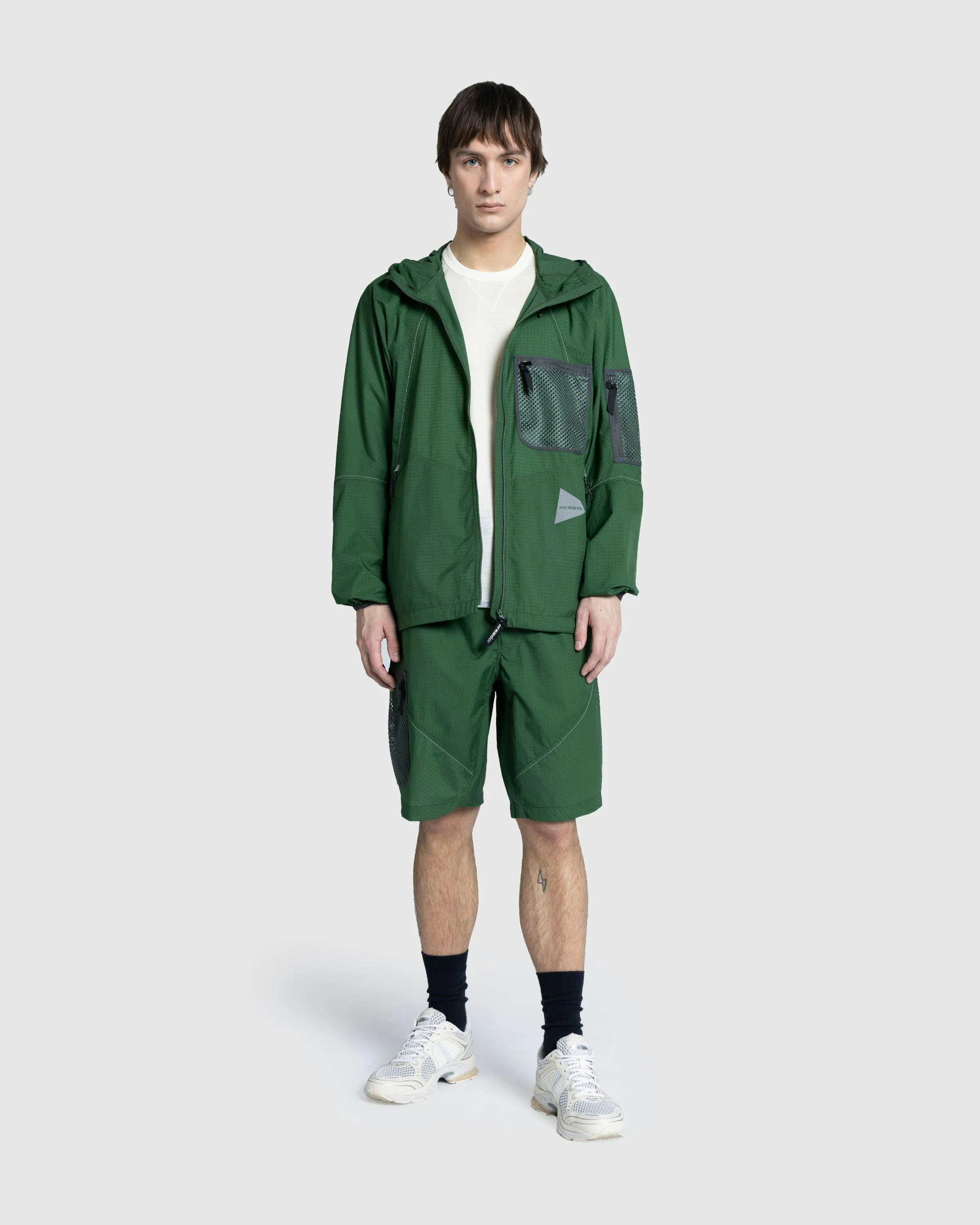 And Wander – Breath Rip Hoodie Green | Highsnobiety Shop