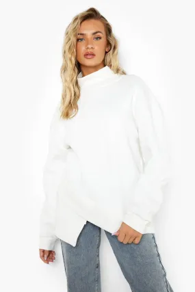 Asymmetric Hem Oversized Sweater