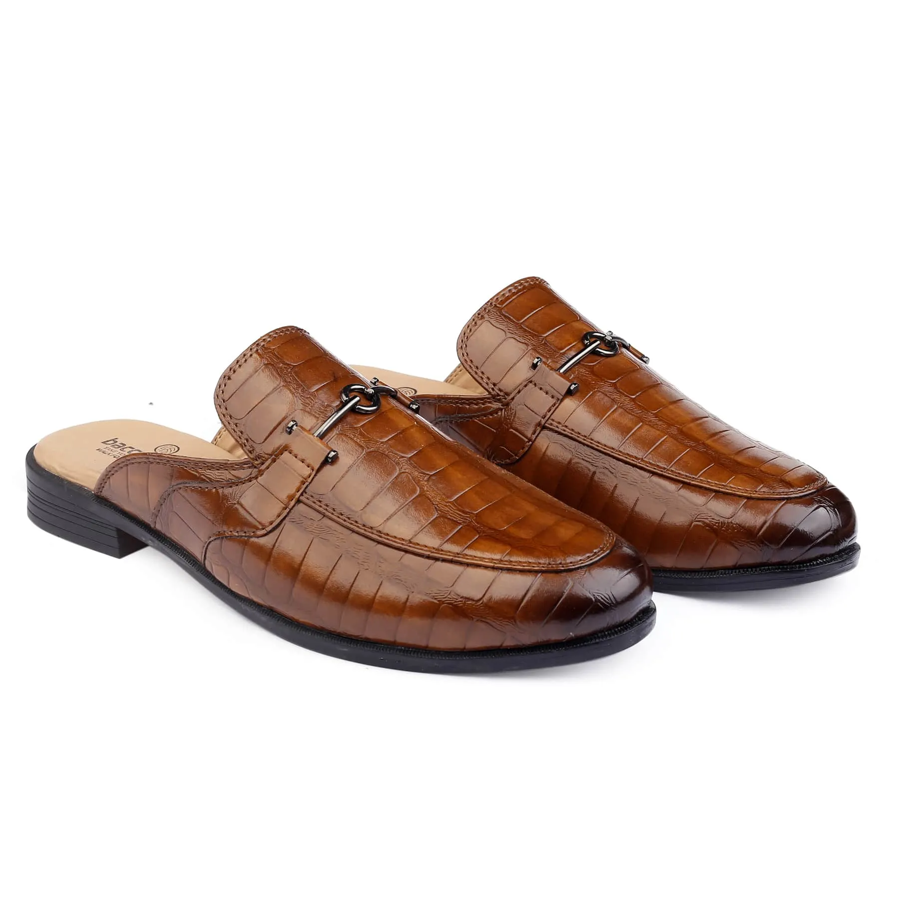 Bacca Bucci Men's NOVA Mules Clogs Open back Loafers with Comfortable Memory Insoles