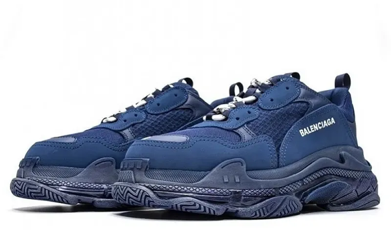 Balenciaga Triple S Clear Sole Sneakers 'NAVY'