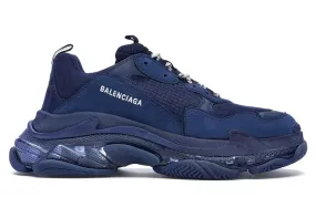 Balenciaga Triple S Clear Sole Sneakers 'NAVY'