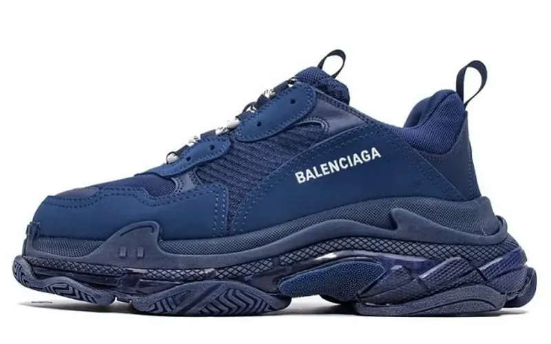 Balenciaga Triple S Clear Sole Sneakers 'NAVY'