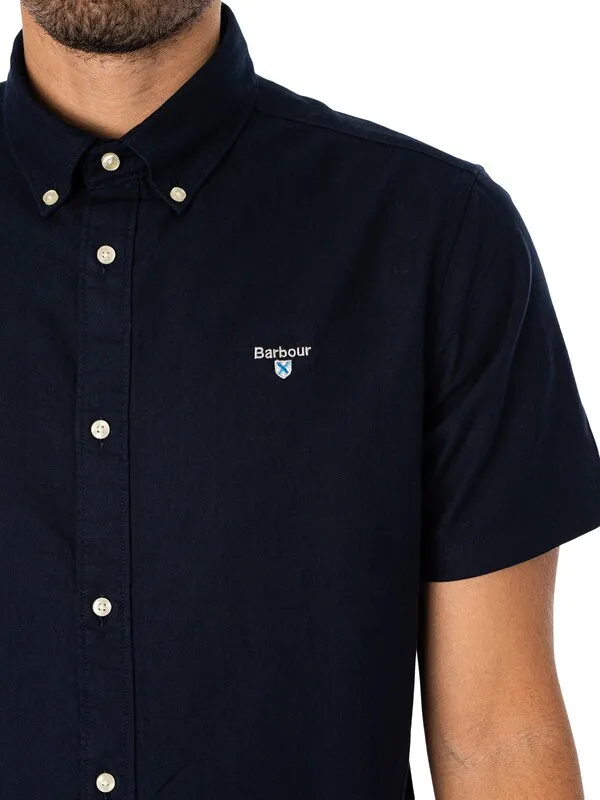 Barbour Oxtown Tailored Short Sleeved Shirt - Navy