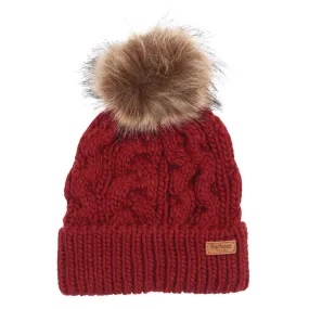 Barbour Penshaw Cable Beanie | Crimson