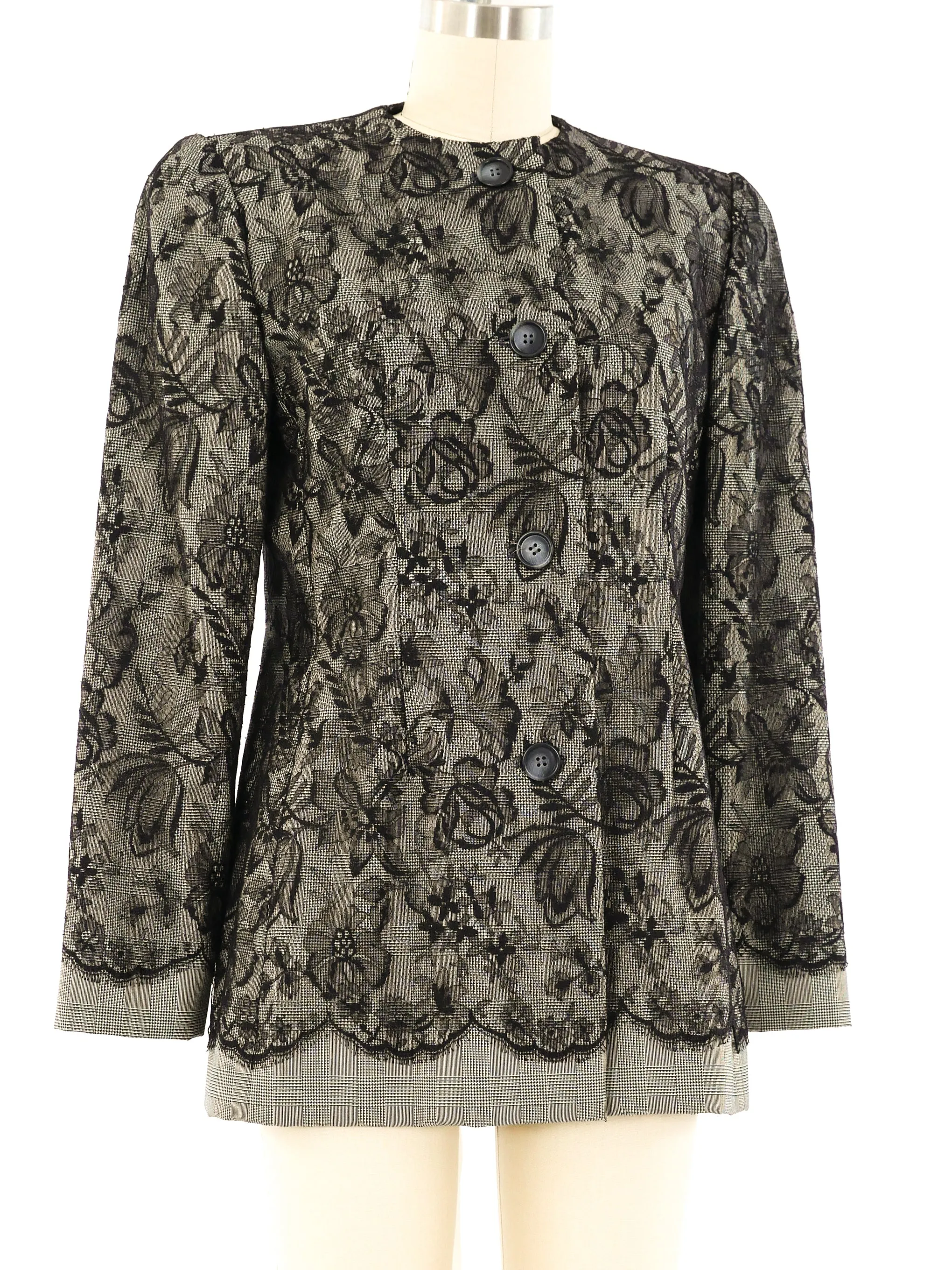 Bill Blass Lace Trimmed Jacket