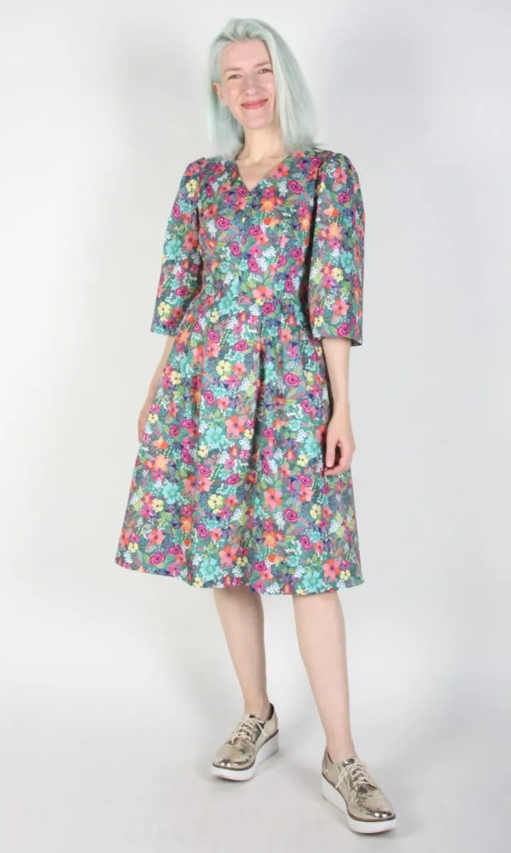 Birds of North America Chestnut Bunting Dress - Flowerfall (Online Exclusive)