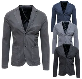 Blazer Giacca uomo Grigio Nero Blu slim fit elegante formale casual