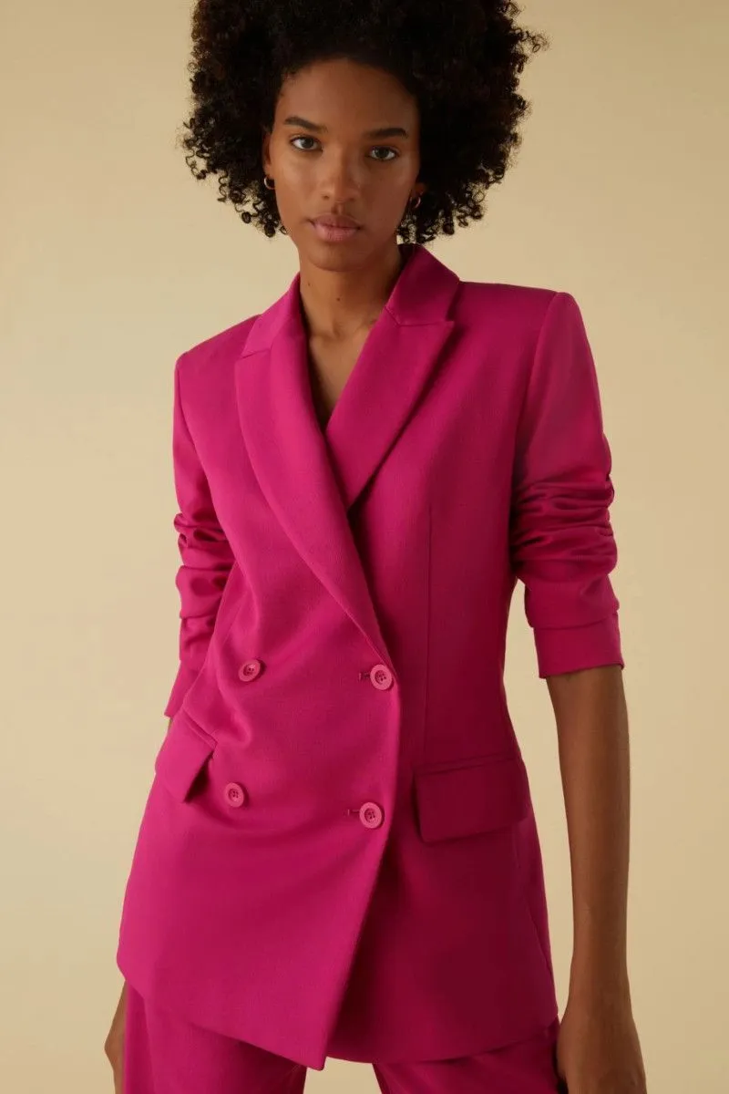 Blazer semiaderente donna Fucsia