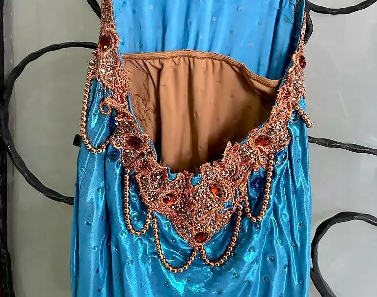 Blue & Bronze Competition Dress