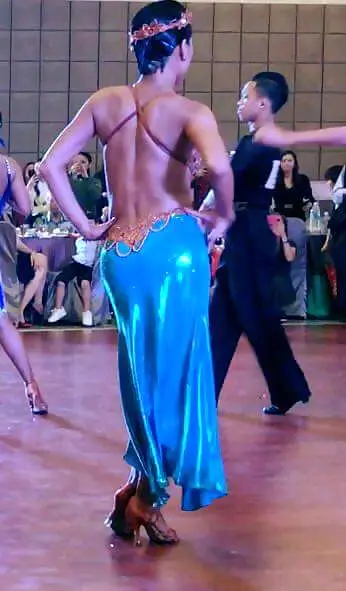 Blue & Bronze Competition Dress