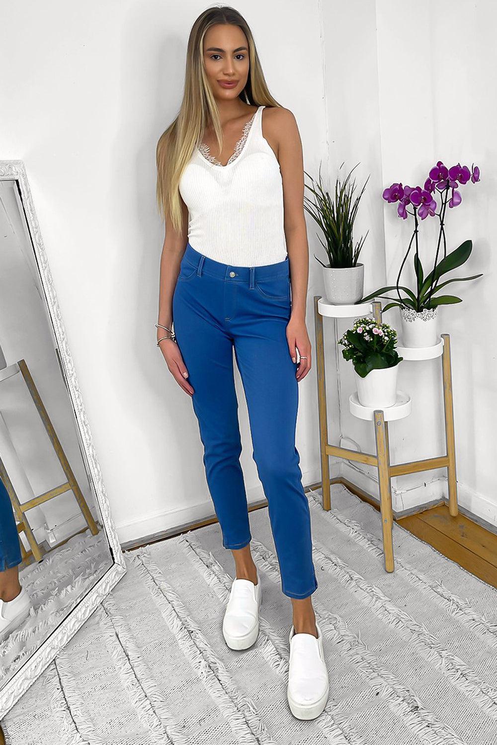 Blue Stretchy Thin Jeans