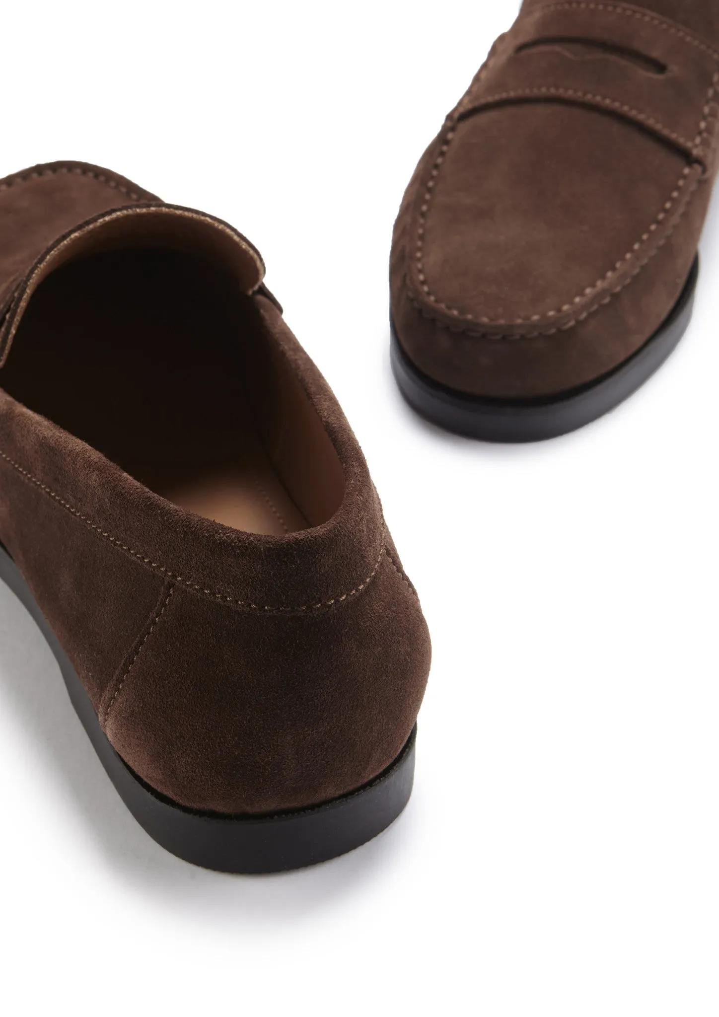 Boat Loafers, brown suede