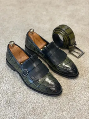 Bojoni Dayton Green Kilt Loafers