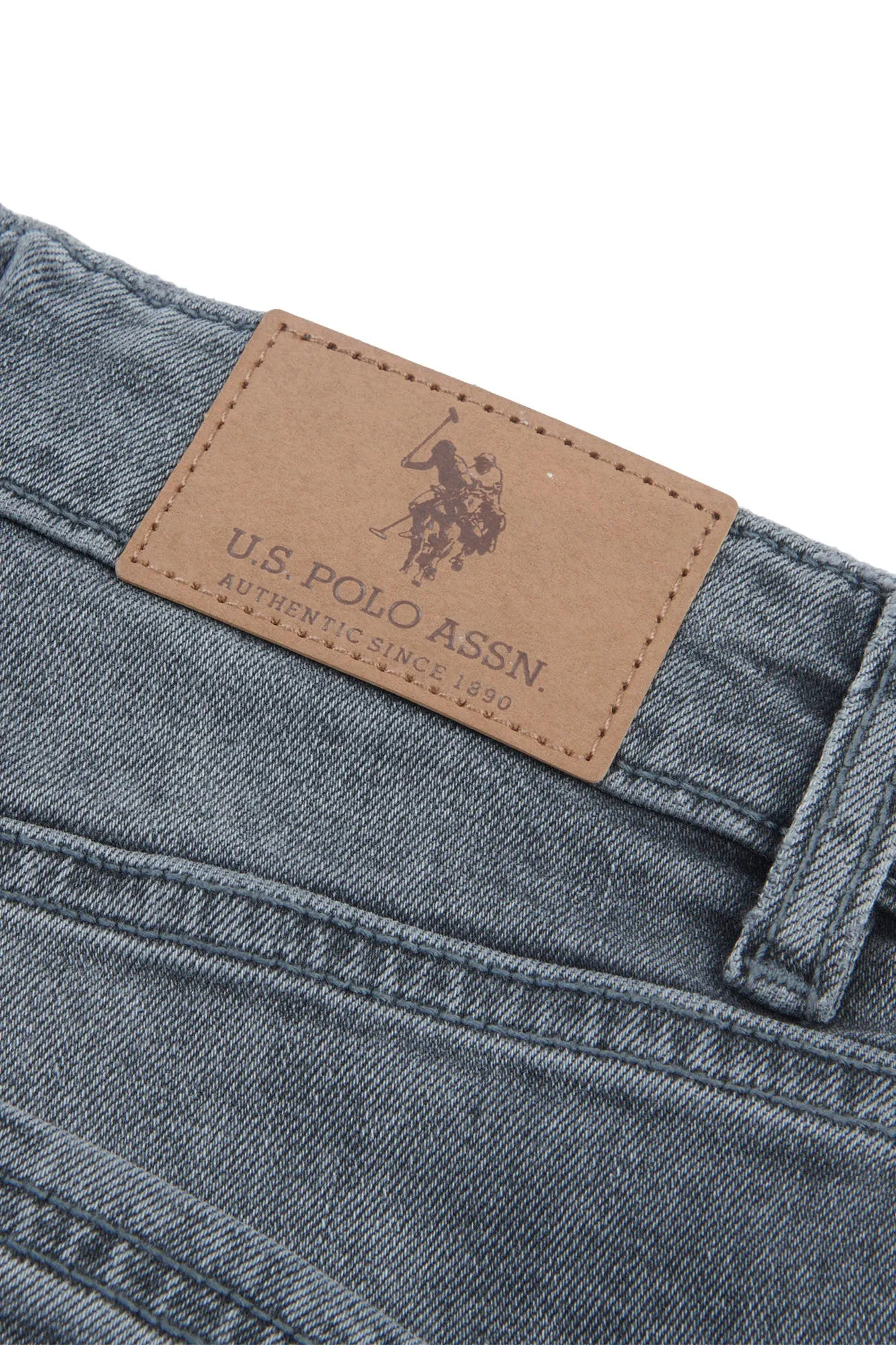 Boys 5 Pocket Slim Fit Denim Jeans in Grey Wash