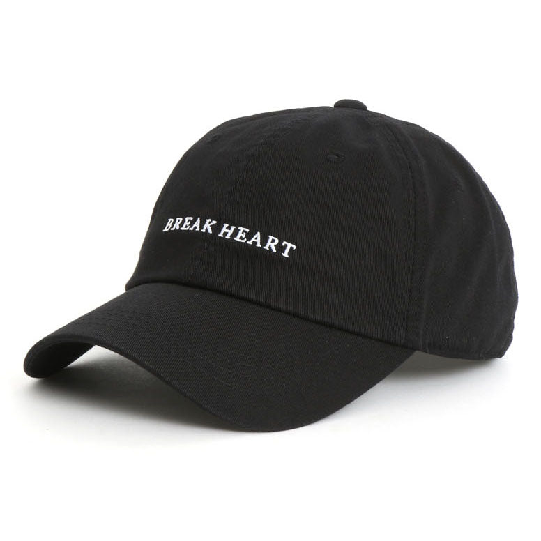 Breakheart Typo Embroidery Baseball Caps Hats Unisex Mens Womens 100% Washed Cotton Adjustable Korean Style Fashion Accessories