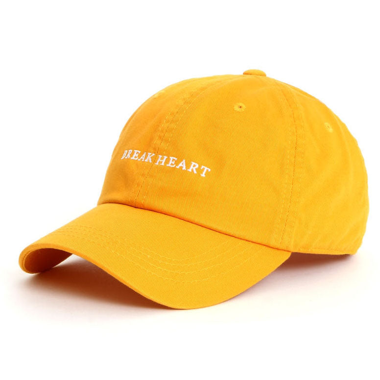 Breakheart Typo Embroidery Baseball Caps Hats Unisex Mens Womens 100% Washed Cotton Adjustable Korean Style Fashion Accessories