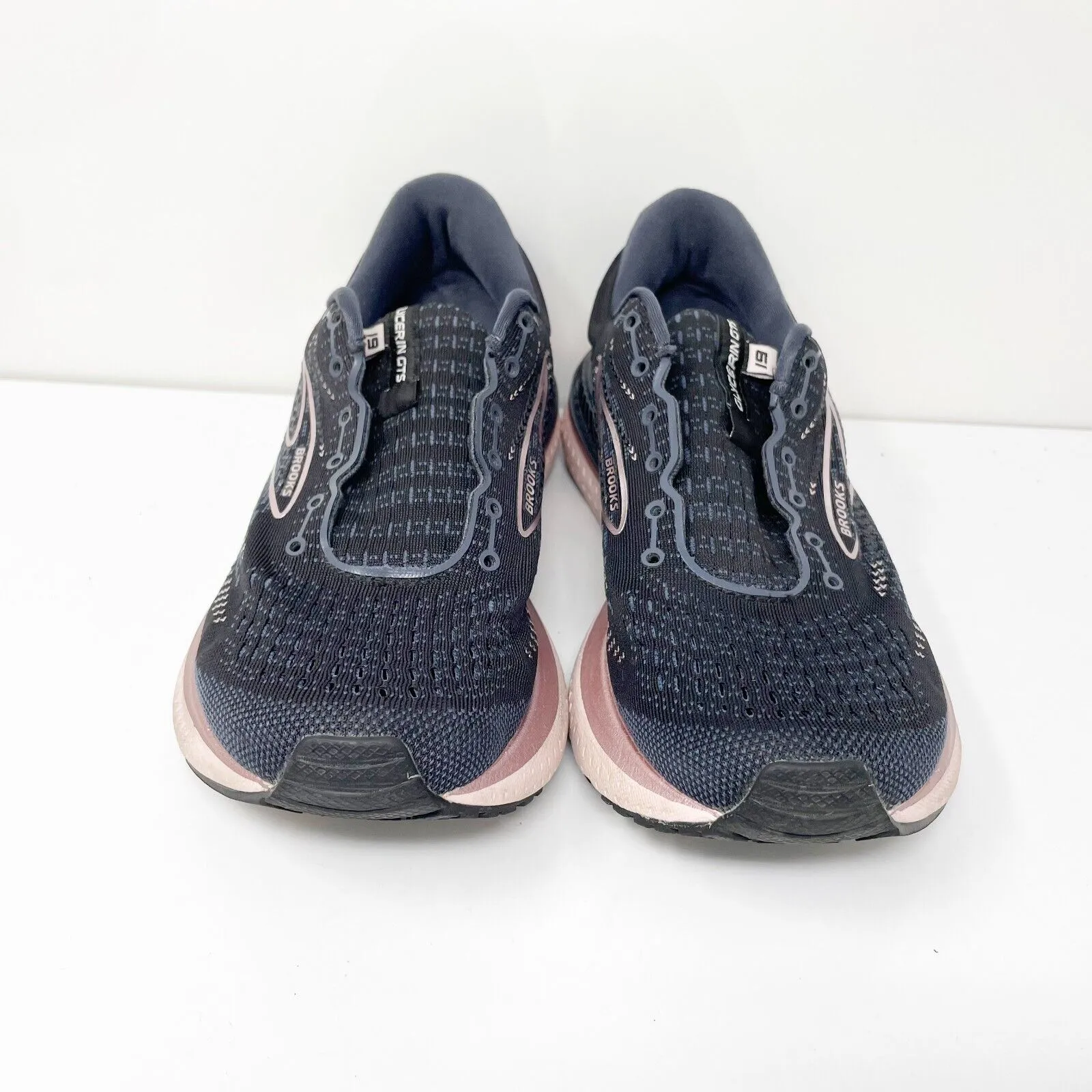 Brooks Womens Glycerin GTS 19 1203441B074 Black Running Shoes Sneakers Size 7.5B