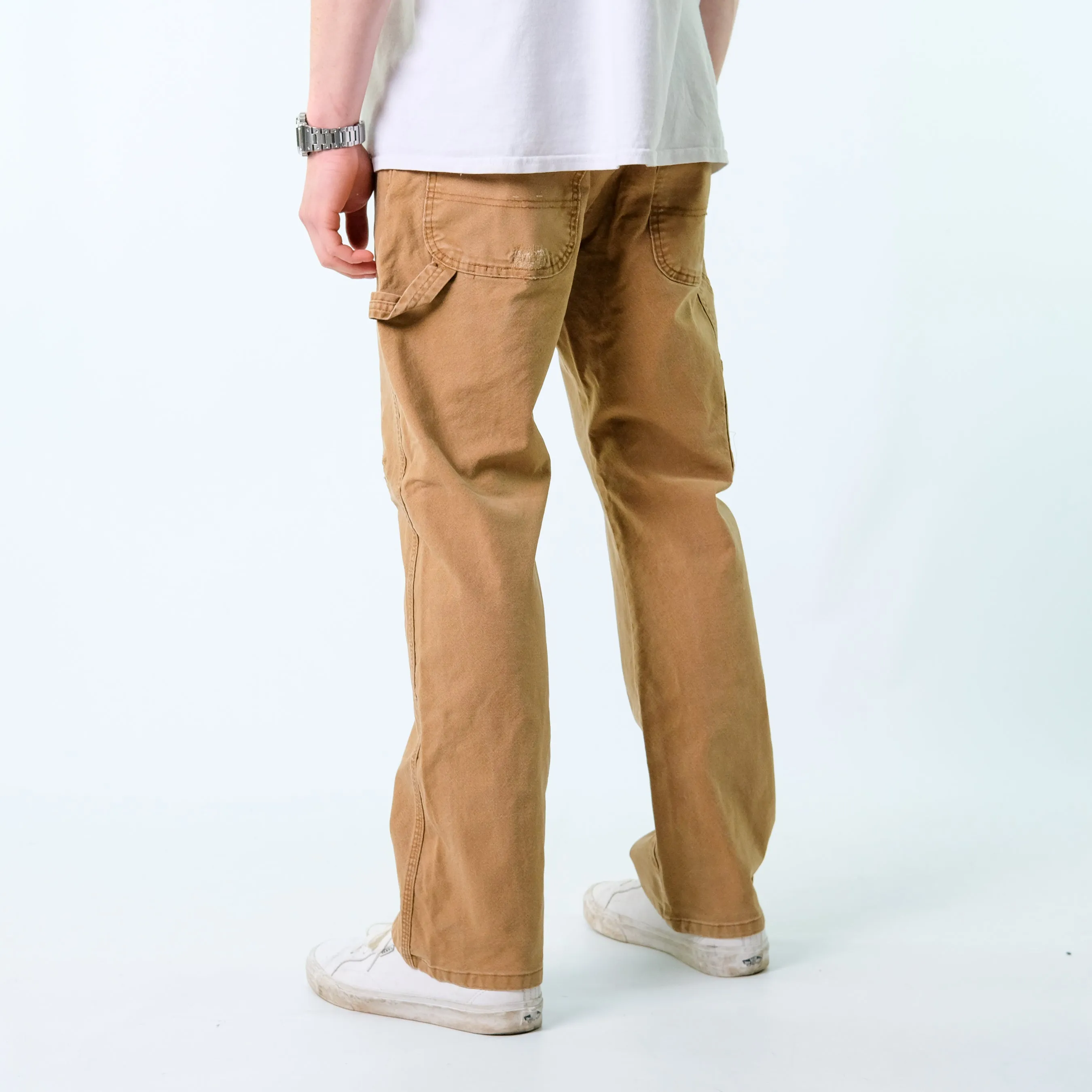 Brown 90s Dickies Denim Carpenter Baggy Jeans Pants (34x30)