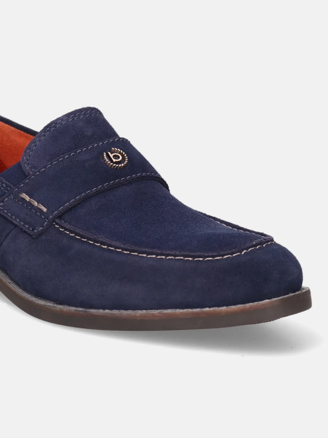 bugatti Dark Blue Suede Loafers