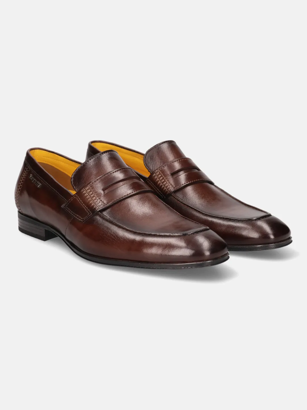 bugatti Dark Brown Premium Leather Loafers