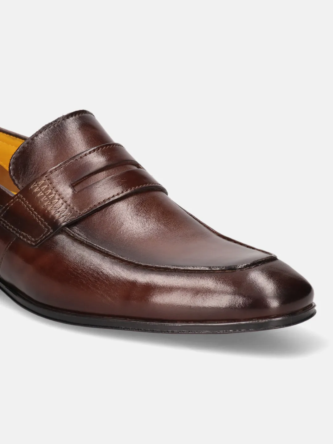 bugatti Dark Brown Premium Leather Loafers