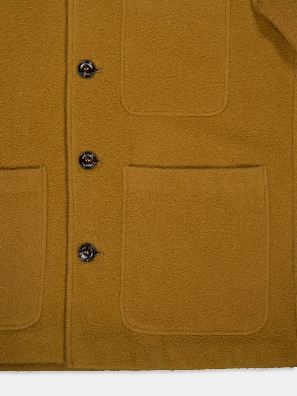 Camel Cashmere Button-Up Jacket