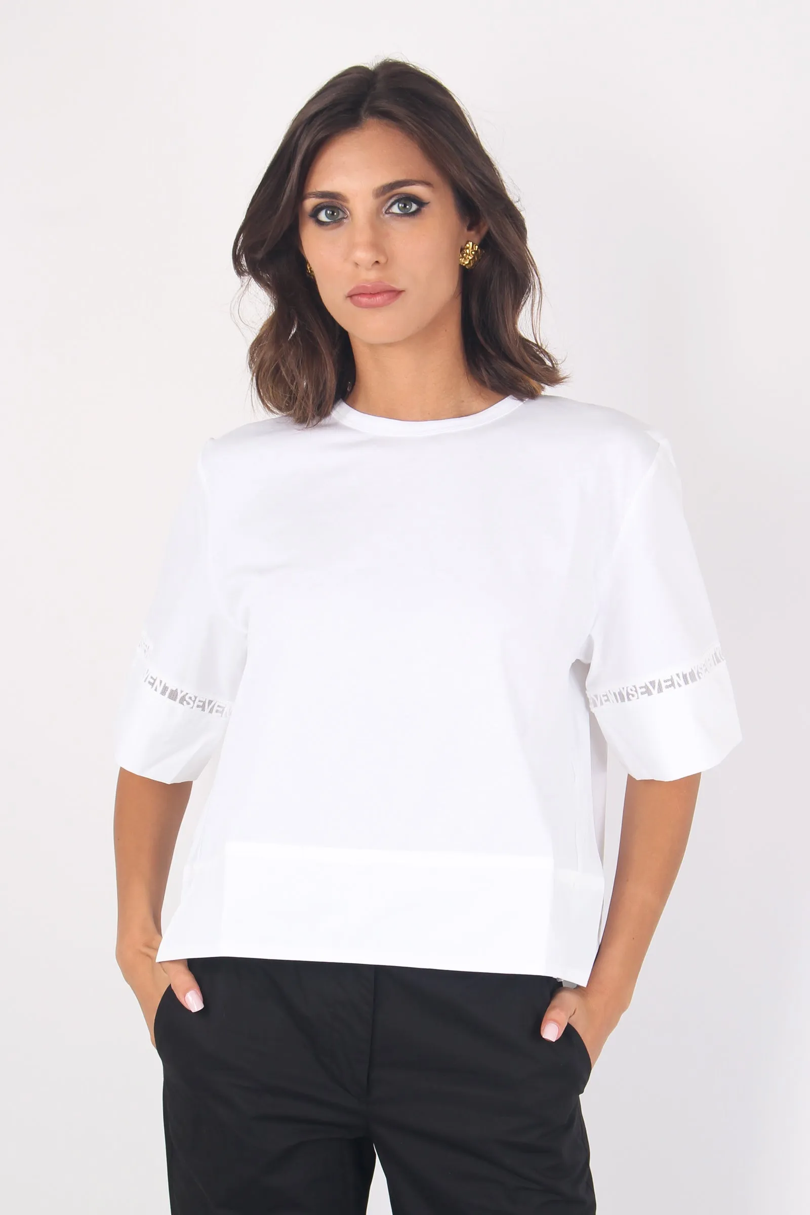 Casacca Popeline Jersey Bianco