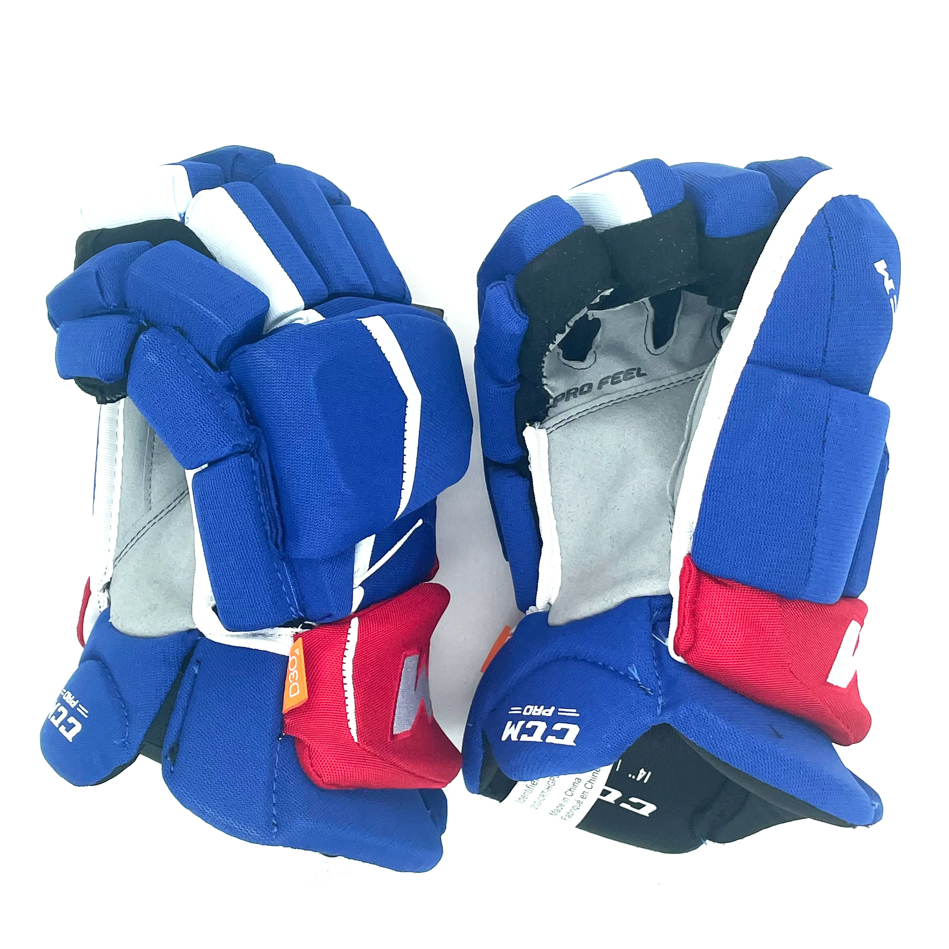 CCM HGPJ - NCAA Pro Stock Gloves (Blue/Red)