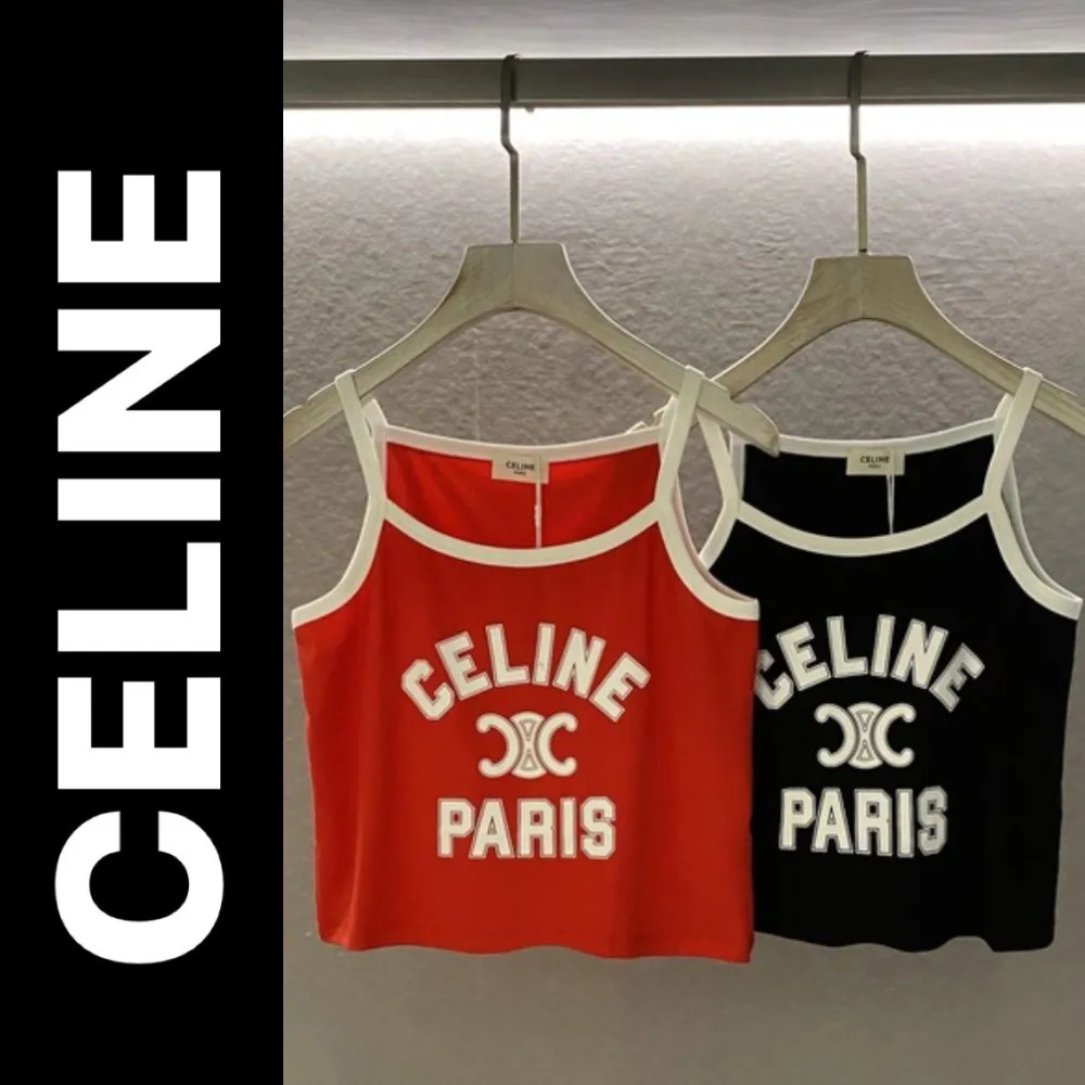 CELINE  |celine paris tank top in cotton jersey