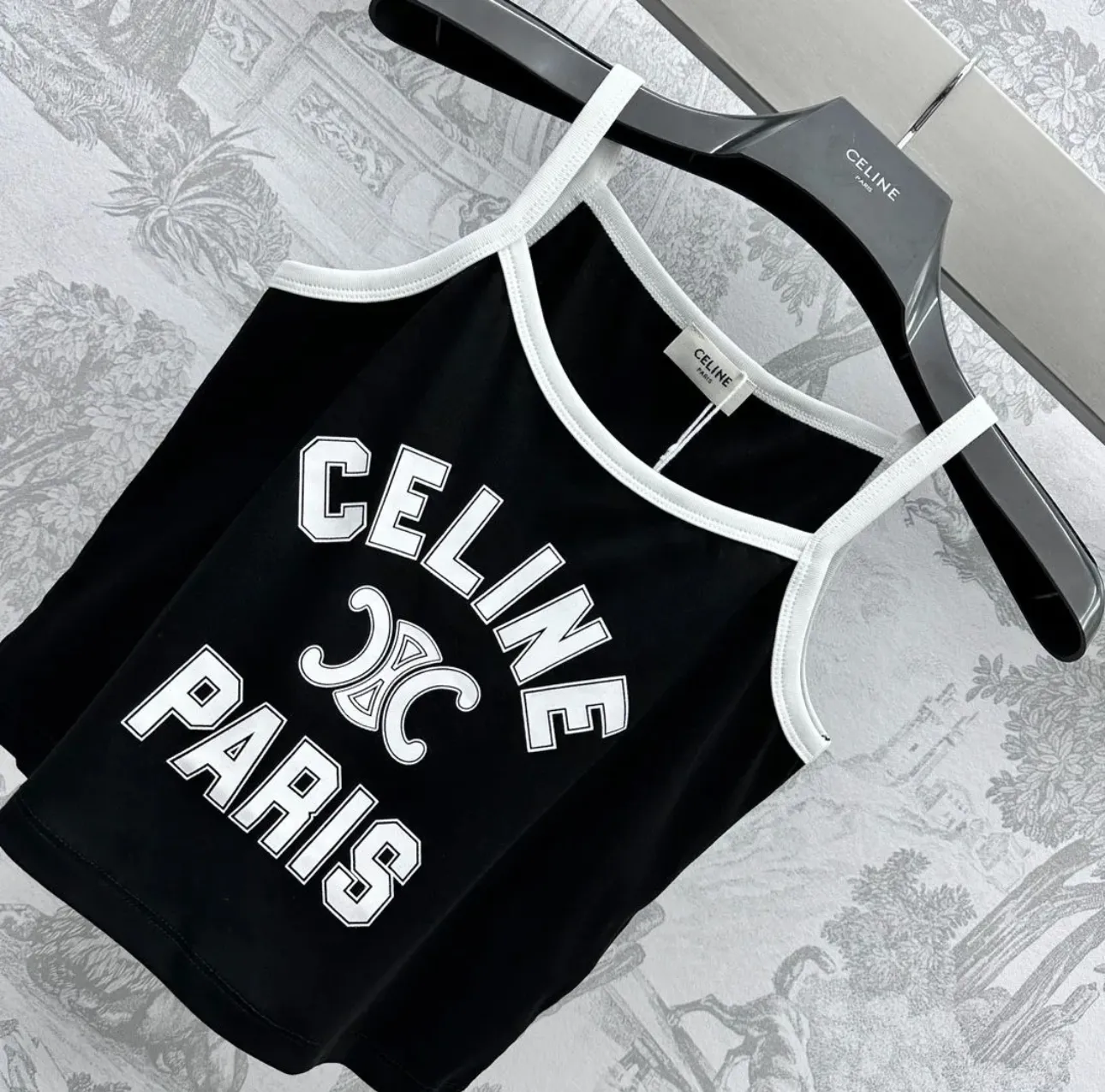 CELINE  |celine paris tank top in cotton jersey