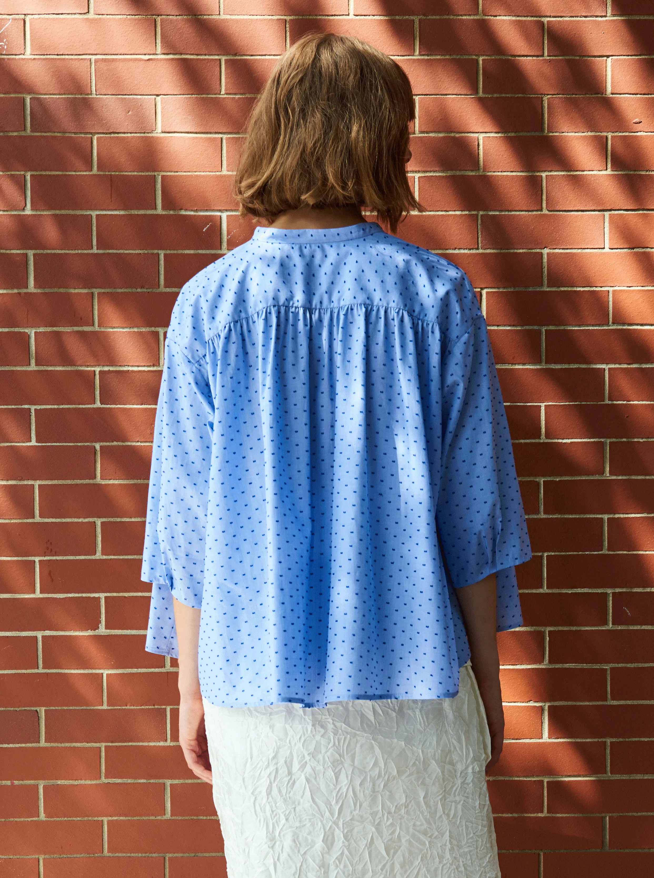 CHARLOTTE POPOVER SHIRT, BLUE