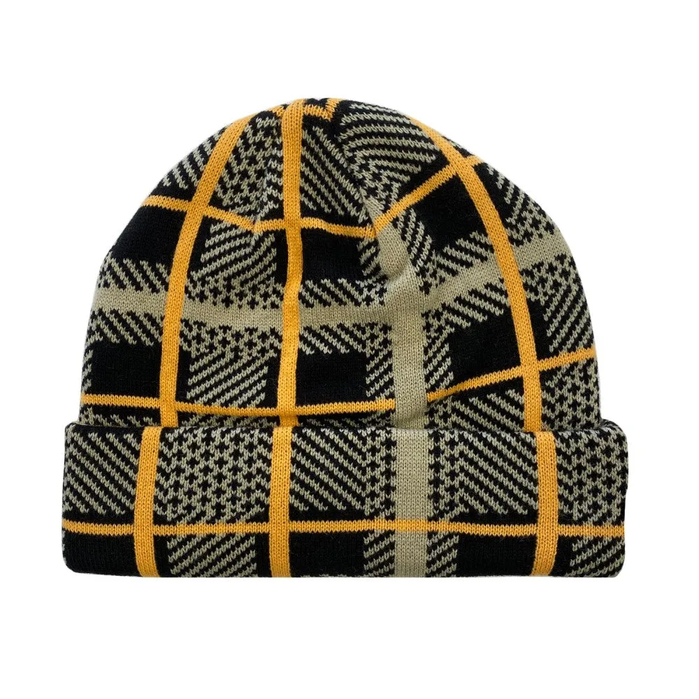 Classic Label Plaid Beanie