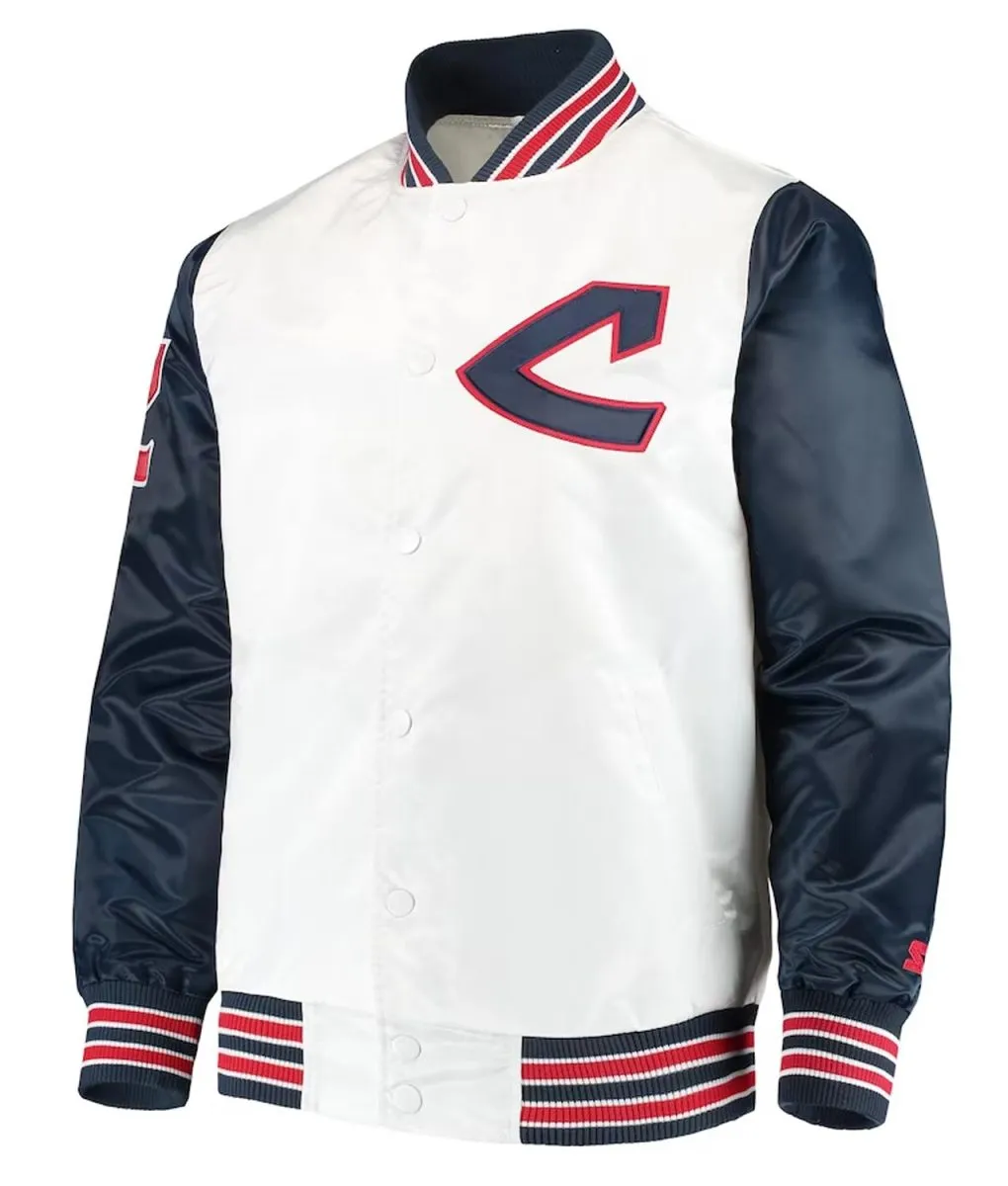 Cleveland Indians White and Navy The Legend Jacket