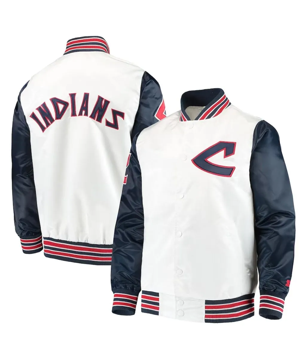 Cleveland Indians White and Navy The Legend Jacket