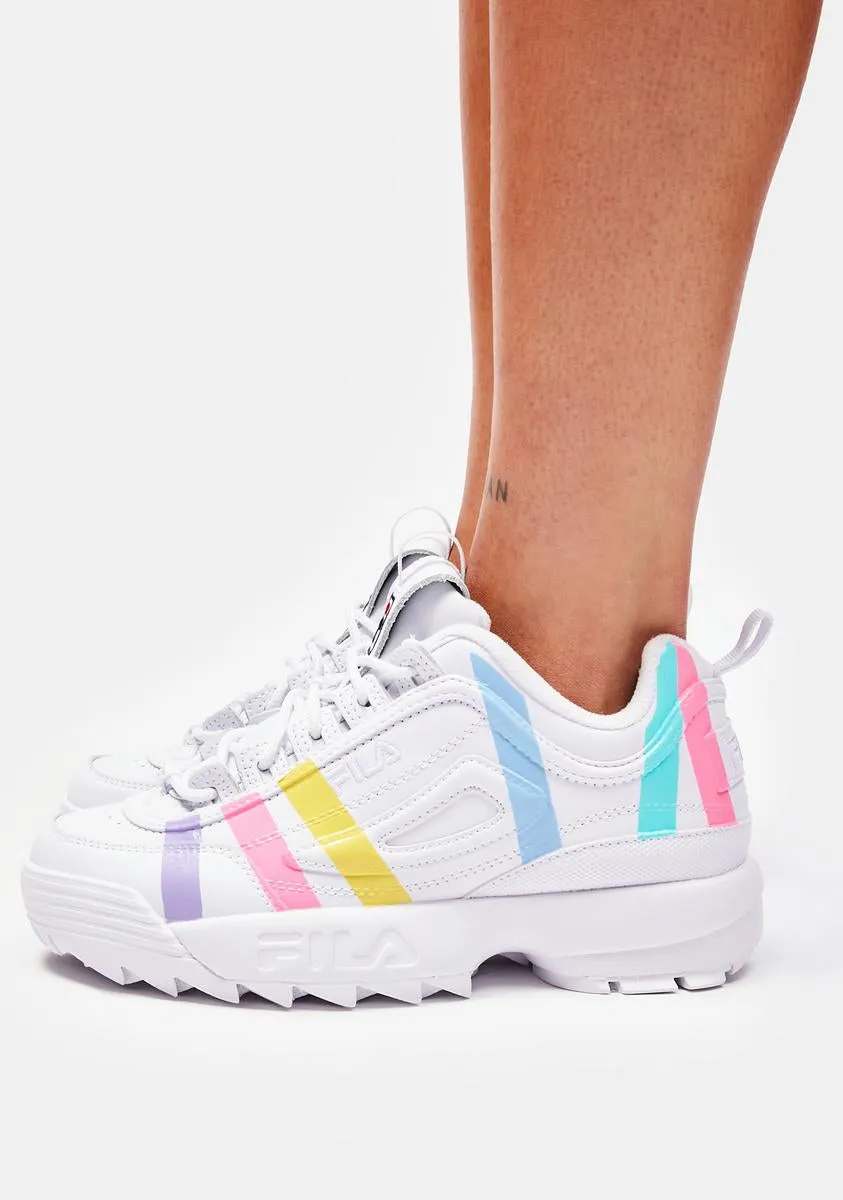 Cotton Candy Disruptor II Stripe Sneakers-