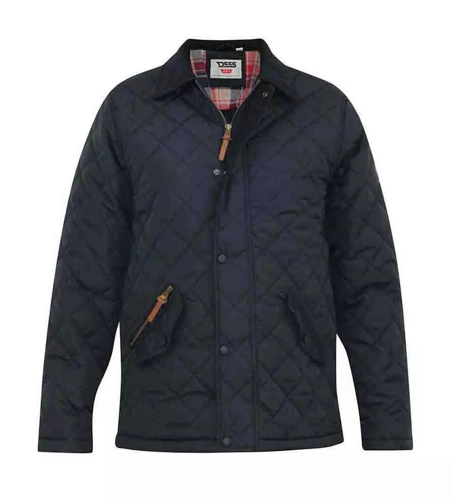 D555 Mens Quilted Jacket With Corduroy Collar (MATIAS)