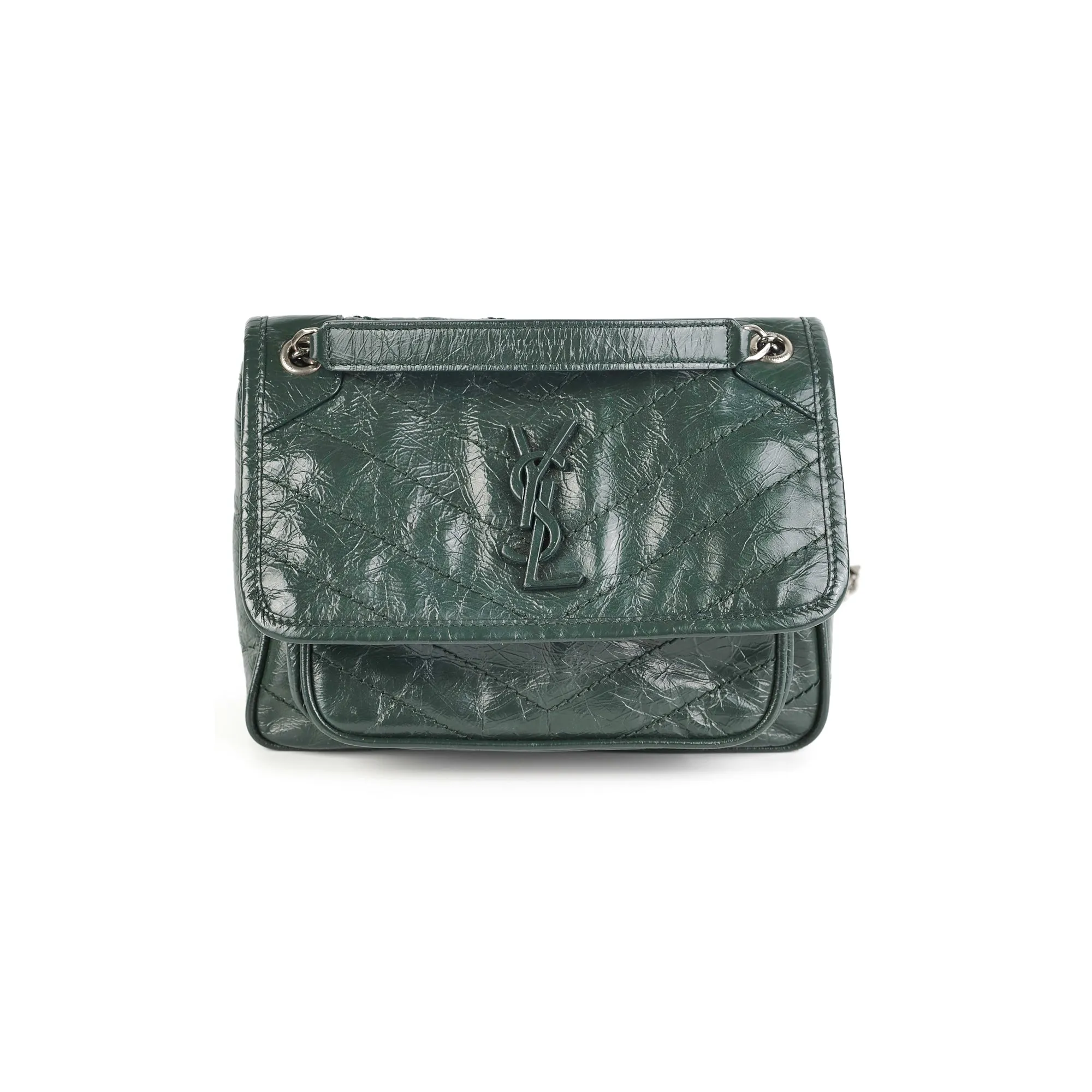 Deal of the Week- Saint Laurent Niki Baby Green Shoulder Bag