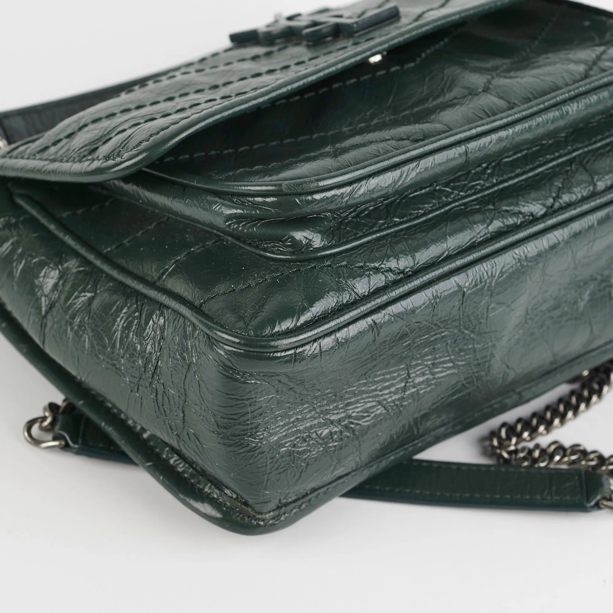 Deal of the Week- Saint Laurent Niki Baby Green Shoulder Bag