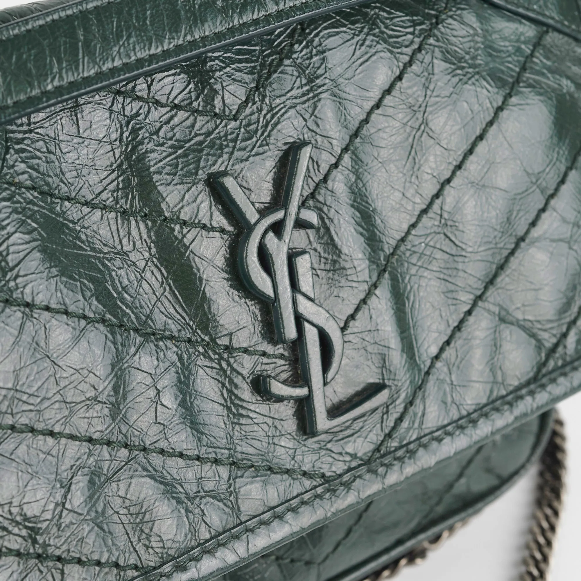 Deal of the Week- Saint Laurent Niki Baby Green Shoulder Bag