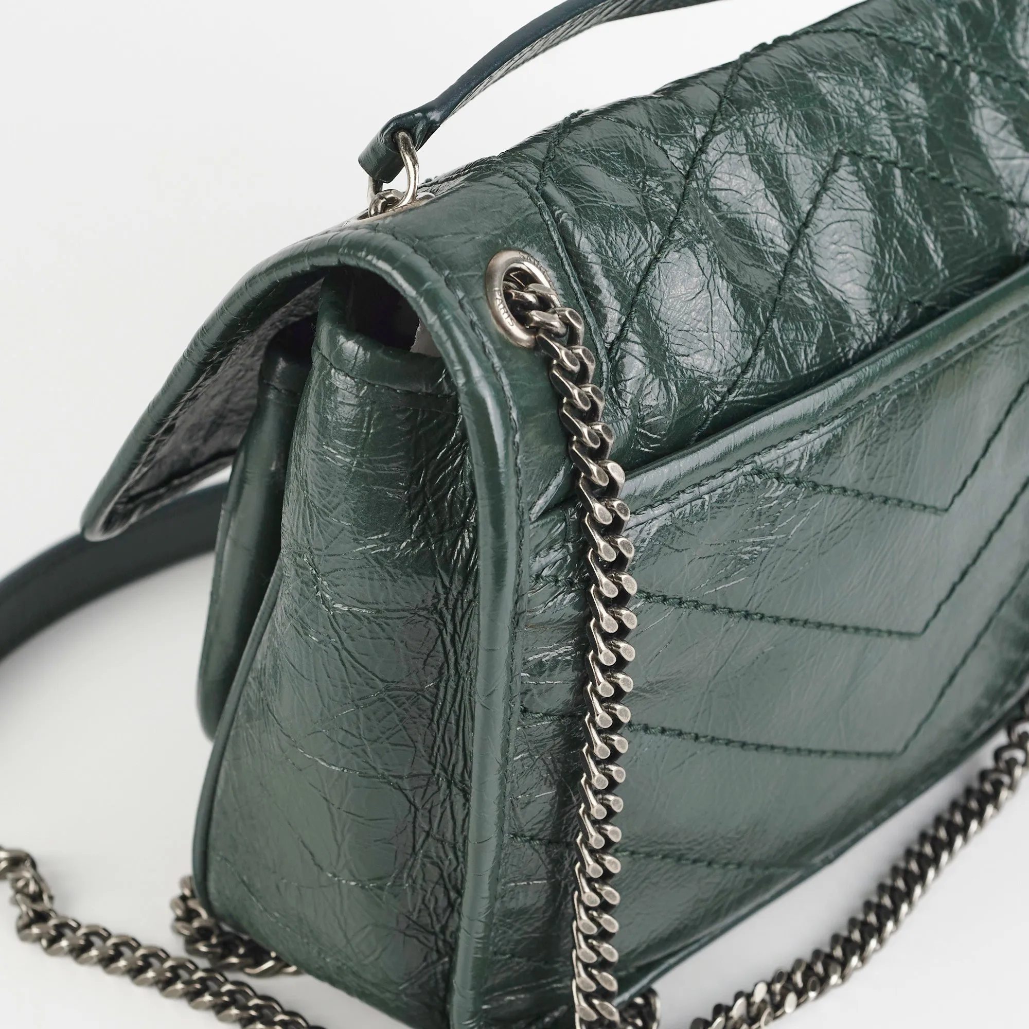 Deal of the Week- Saint Laurent Niki Baby Green Shoulder Bag