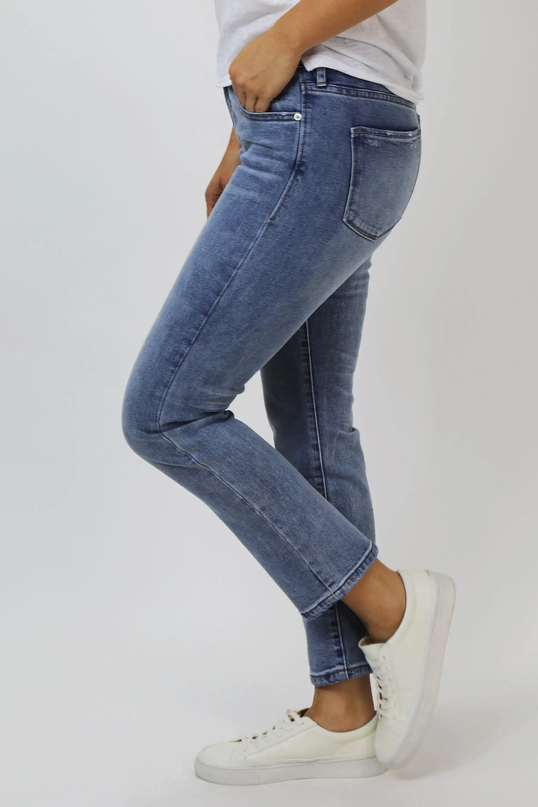 Dear John Blaire High Rise Ankle Slim Straight Jeans - Urban Bay