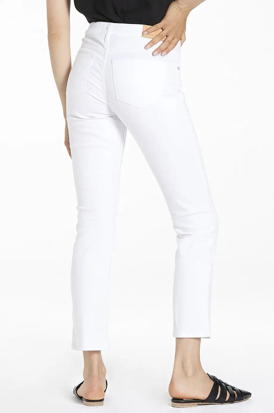 Dear John Blaire High Rise Ankle Slim Straight Jeans White