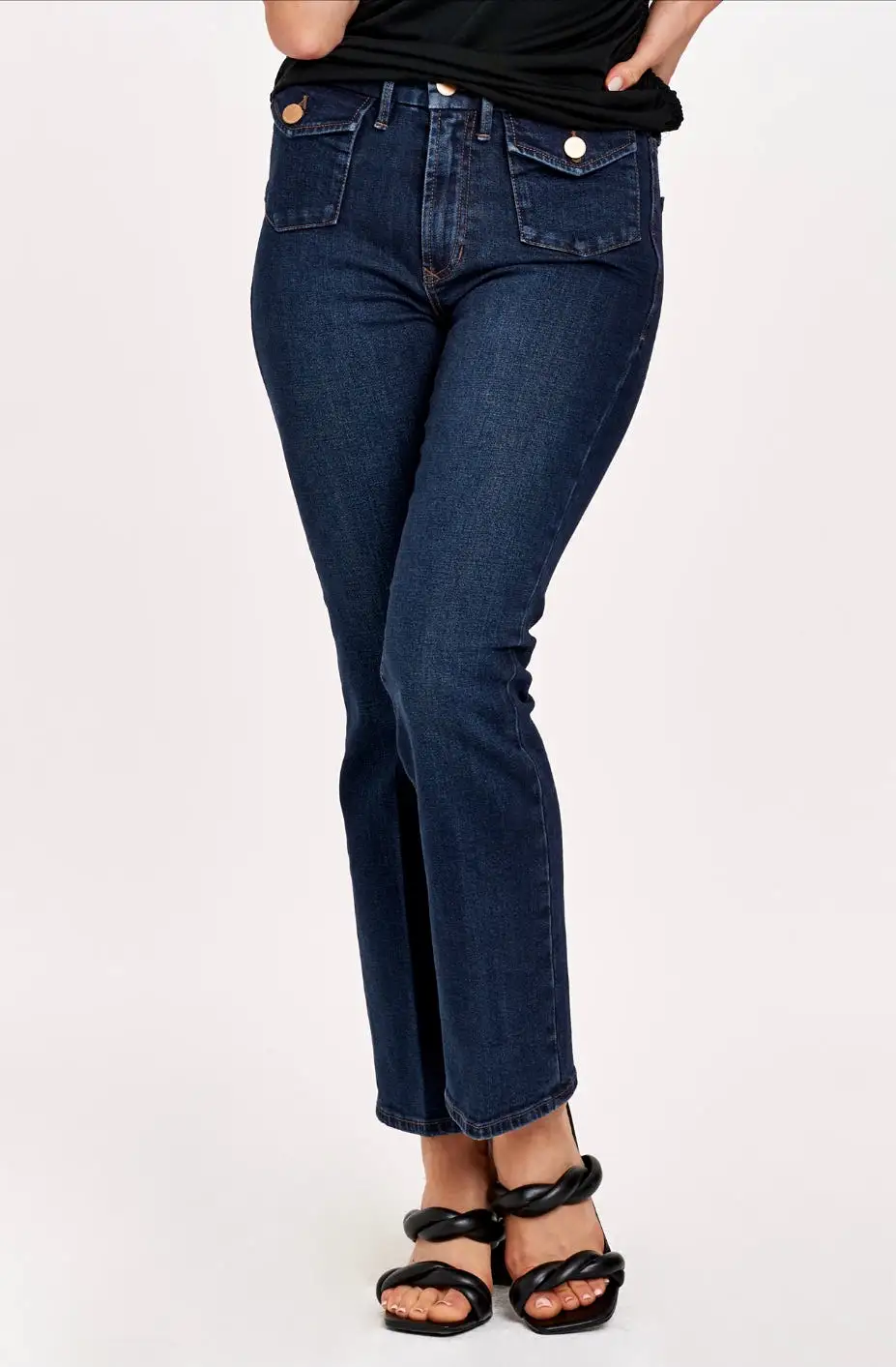 Dear John Jeanne Super High Rise Cropped Flare Jeans Ryder