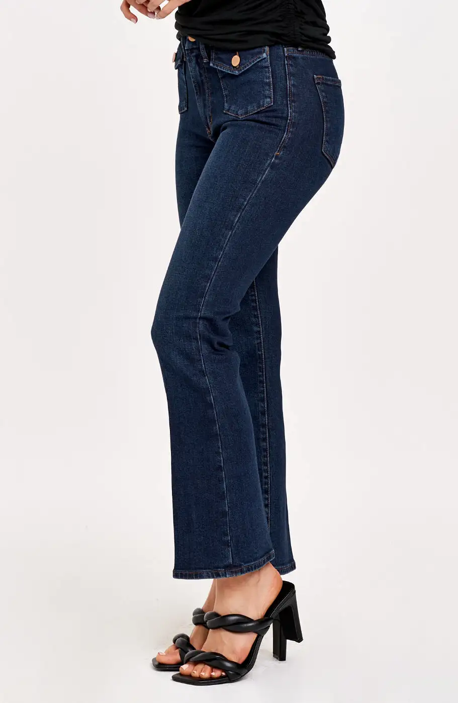 Dear John Jeanne Super High Rise Cropped Flare Jeans Ryder